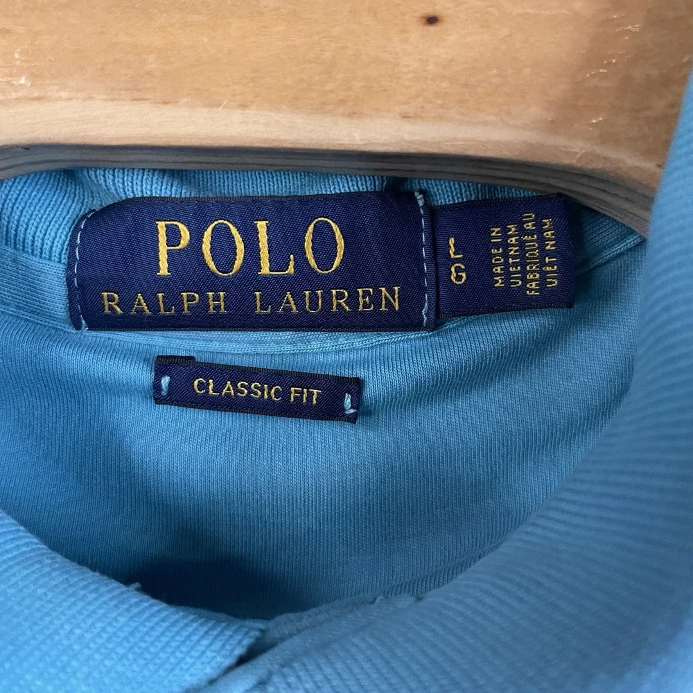 Polo Ralph Lauren Men's L Polo Shirt‎ Classic Fit Blue